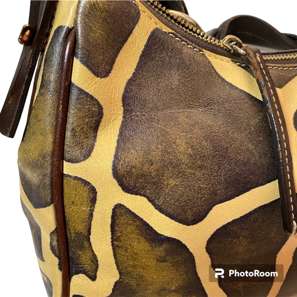 DOONEY & BOURKE Leather Giraffe Print Shoulder Handbag Purse J6717325 - Picture 7 of 11